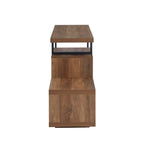 Meuble TV en bois, centre de divertissement classique, console multimédia jusqu'à 55 pouces avec cheminée électrique