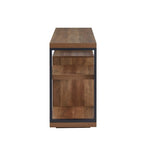 Meuble TV en bois, centre de divertissement classique, console multimédia jusqu'à 55 pouces avec cheminée électrique