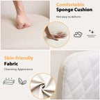 Fauteuil pivotant VANITII avec roulettes, style moderne, hauteur réglable, rose/gris/blanc