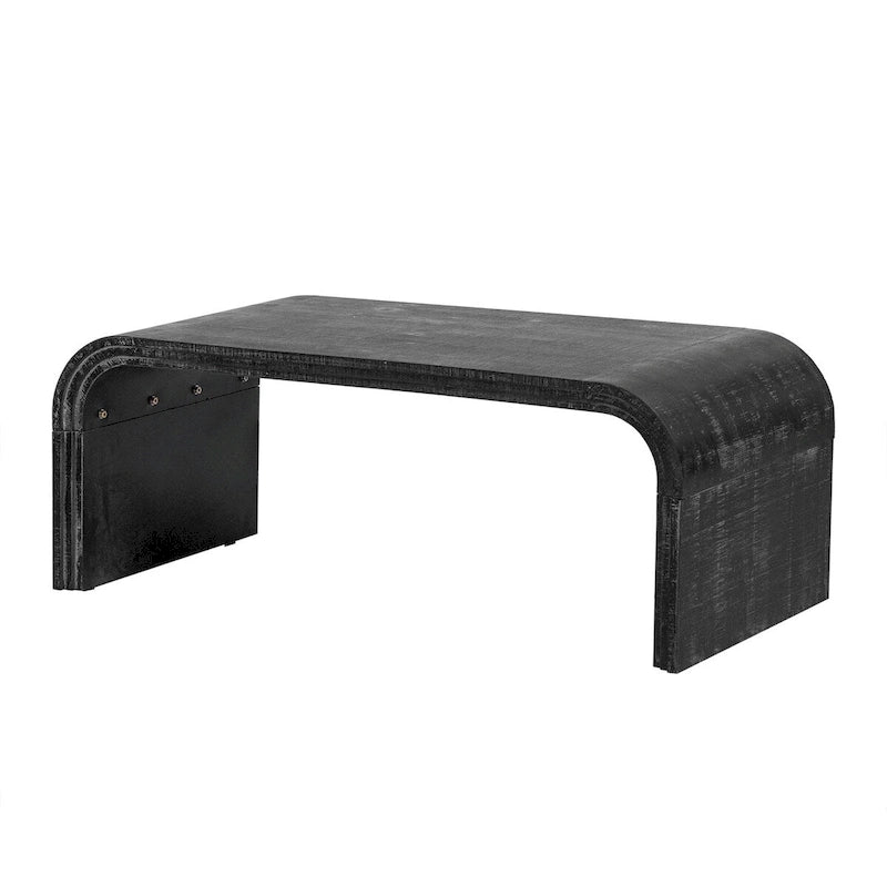 Table basse minimaliste au design Art déco incurvé