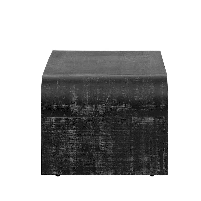 Table basse minimaliste au design Art déco incurvé