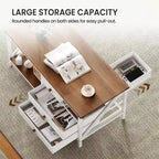 Table basse avec 4 tiroirs de rangement - 50 cm (P) x 110 cm (L) x 50 cm (H)