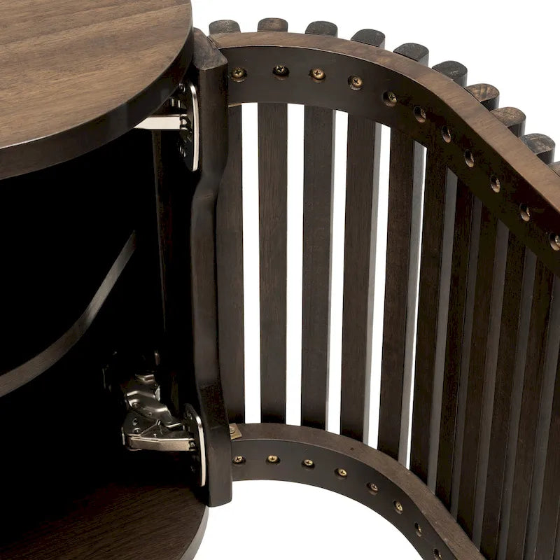 Meuble TV d'angle en bois Sierra de Studio London, avec des accents Mid-Century