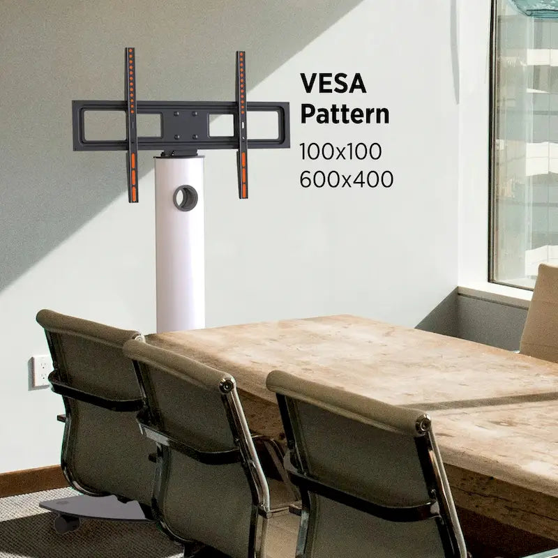 Support TV à roulettes ProMounts Premium avec pivot pour écrans de 32 à 72 pouces, supporte jusqu'à 40 kg (88 lb).