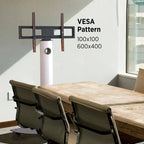 Support TV à roulettes ProMounts Premium avec pivot pour écrans de 32 à 72 pouces, supporte jusqu'à 40 kg (88 lb).