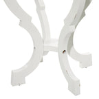 Table d'appoint ronde en bois sculpté - 25 x 19 x 19