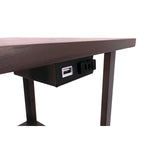 Lampe de table avec étagères latérales carrées pour canapé 58 pouces et station d'alimentation