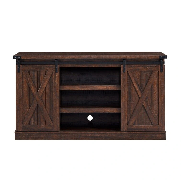 Meuble TV en bois, centre multimédia