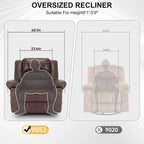 Fauteuil inclinable massant en cuir respirant, manuel, canapé inclinable pour salon