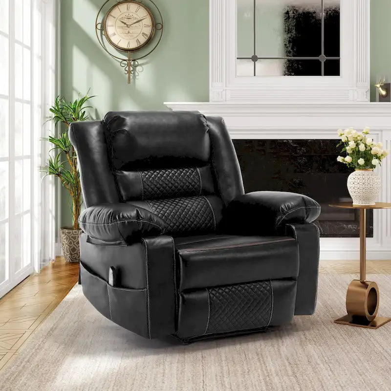 Fauteuil inclinable massant en cuir respirant, manuel, canapé inclinable pour salon