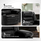 Fauteuil inclinable massant en cuir respirant, manuel, canapé inclinable pour salon