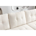 Canapé-lit d'angle réversible 77 pouces avec rangement, canapé d'angle 2 places en forme de L et méridienne intégrée pour salon