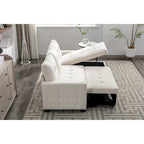 Canapé-lit d'angle réversible 77 pouces avec rangement, canapé d'angle 2 places en forme de L et méridienne intégrée pour salon