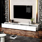 Meuble TV contemporain - Meuble de rangement, support multimédia blanc