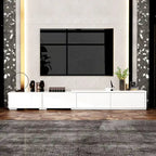 Meuble TV contemporain - Meuble de rangement, support multimédia blanc