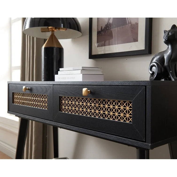 Table console en bois à 2 tiroirs de 41,9 pouces