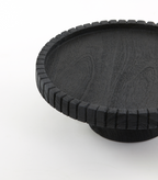 Assiette Caleta en bois noir mat